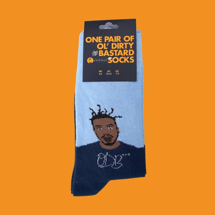 Ol' Dirty Bastard Blue Premium Hip Hop Socks   and other Purchase Wholesale roupas consignadas. Free Returns & Net 60 Terms on Faire trending on Faire.