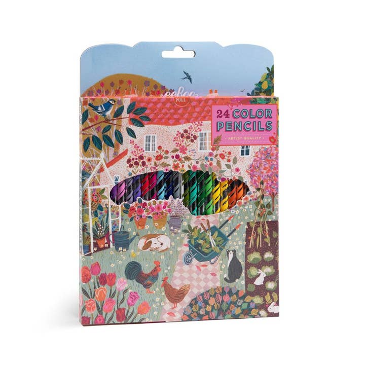 Just Imagine Toys - Wholesale Colored Pencil - Eeboo English Cottage 24 Colour Pencils