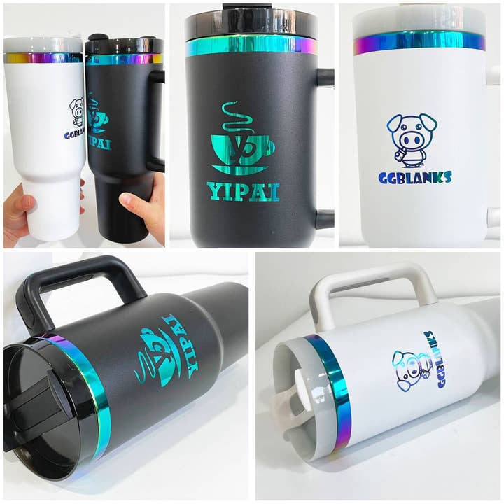 Scenic Trends - Wholesale Insulated Mug/Tumbler - 40oz Rainbow plated tumblers1