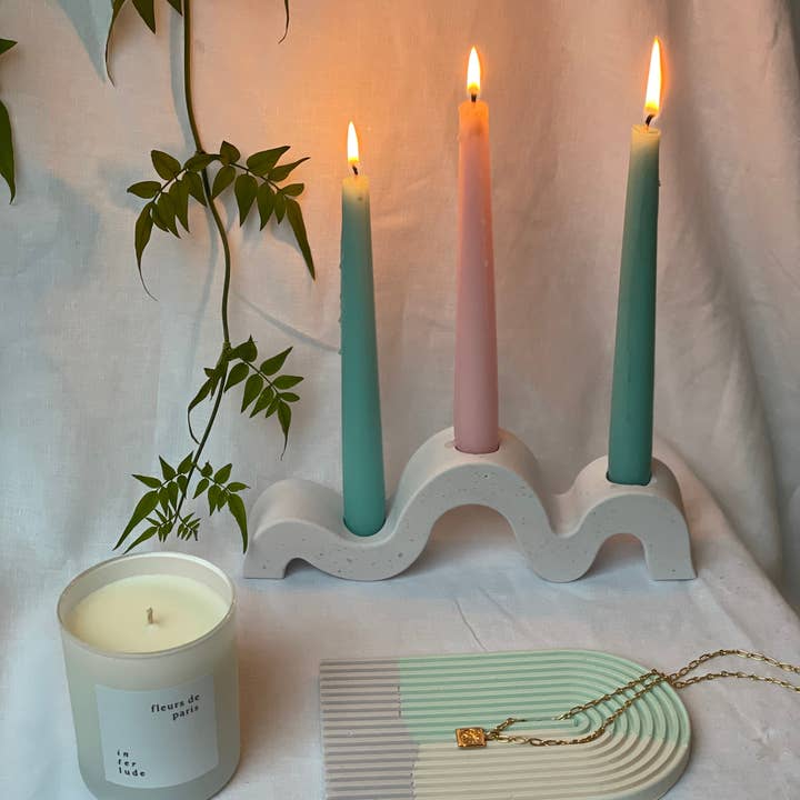 Interlude Candles – wholesale Candle holder – Wavy Candle Stick Holder5