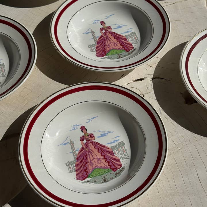 Office Objets - Wholesale Dinner Plate - Set of 6 Ile de France deep plates D22.55