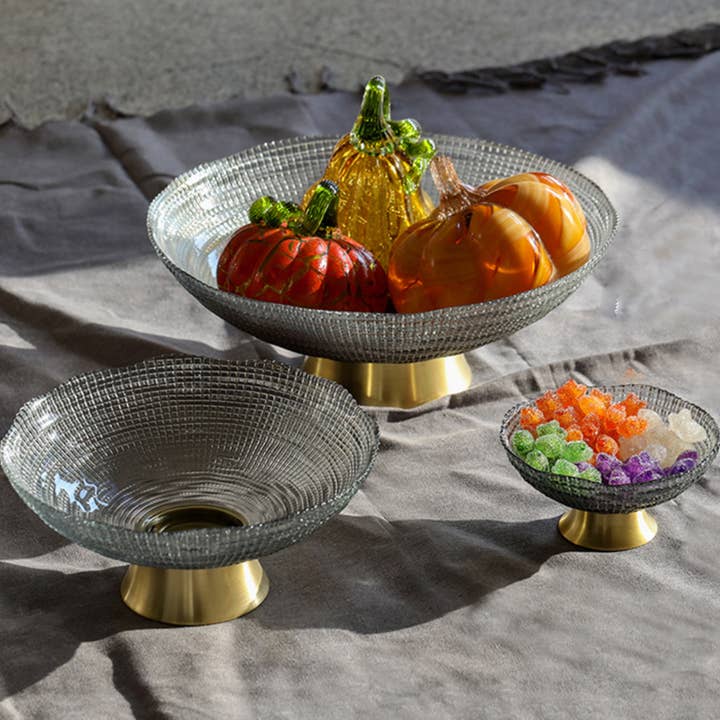 Noah Decoration – wholesale Skål – Glas Footed Fruktskål, Salladskål, Blandningsskål