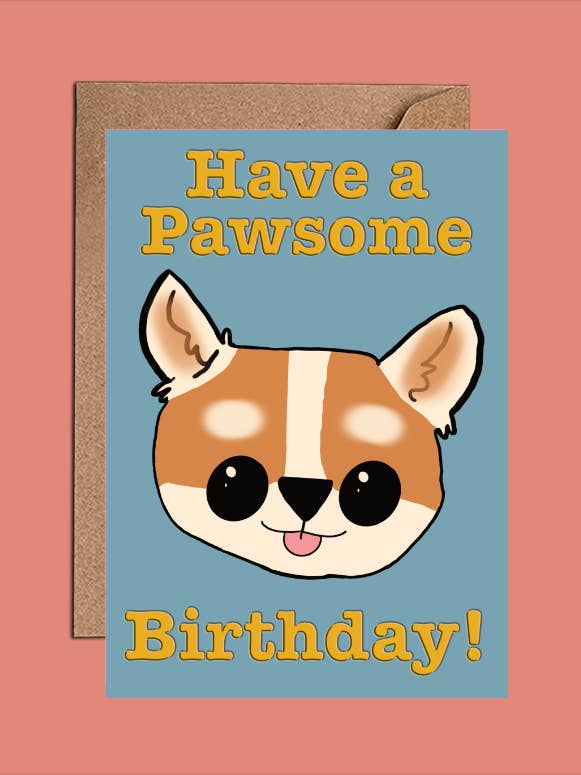 Dog birthday Card - Pawsome birthday (WAC24102) for wholesale by We Act Company