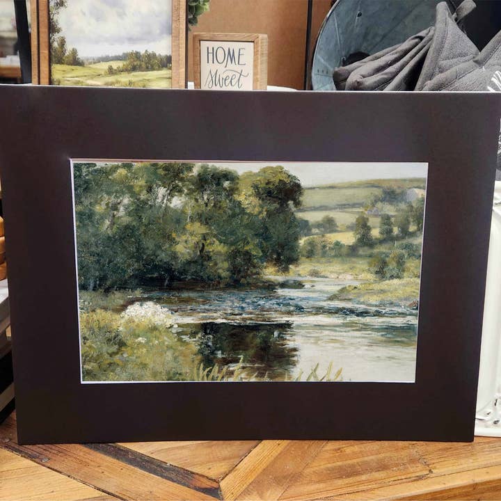 Redeemed Decor – wholesale Konsttryck – Mat Green River Canvas Art 30x40 cm