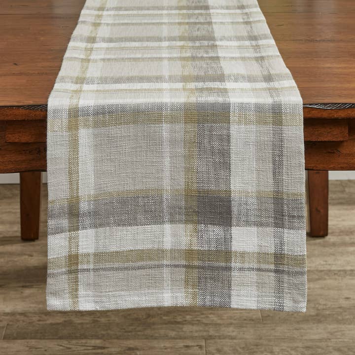 Bennet Plaid Table Runner 72" L for wholesale by Split P
