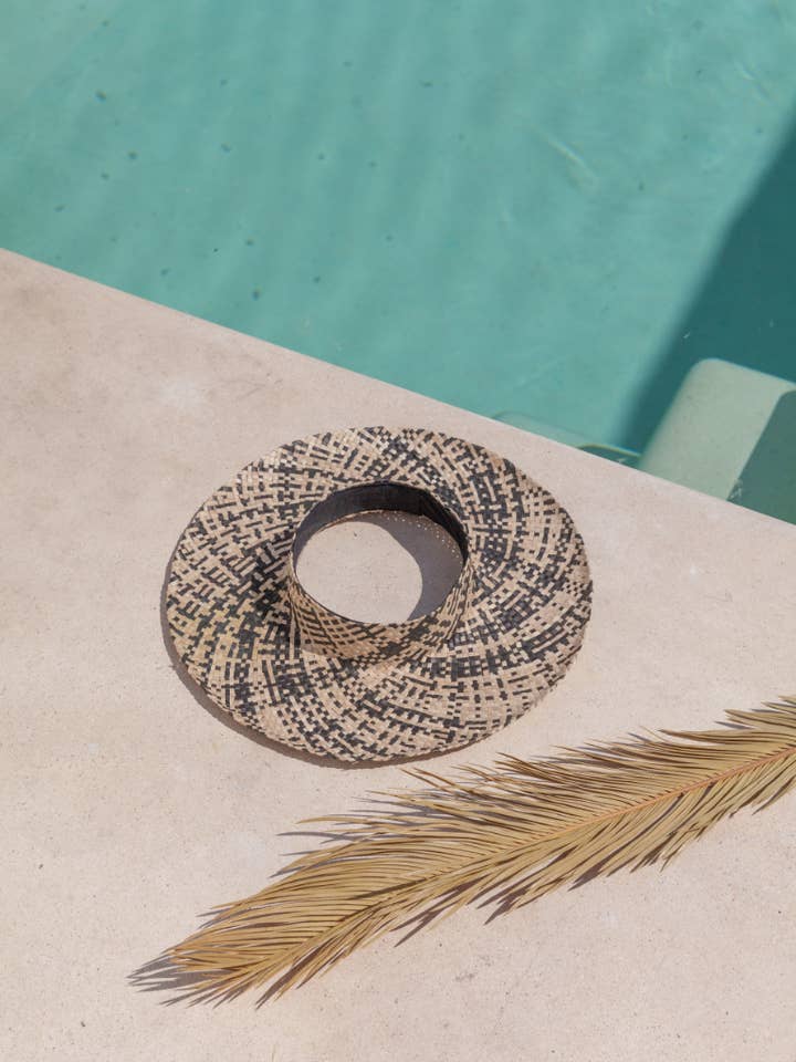 Holiday Papale Sun Hat in Black Ombre for wholesale by Village Thrive