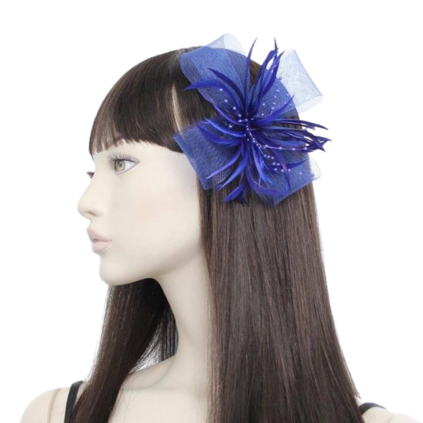 Topkids Accessories - Venta al por mayor Tocado - Mujer - Pinzas para el pelo con forma de flor, gorro de boda, pinza para el pelo, gorro Royal Ascot, con clip o diadema, diadema para niñas, mujeres2