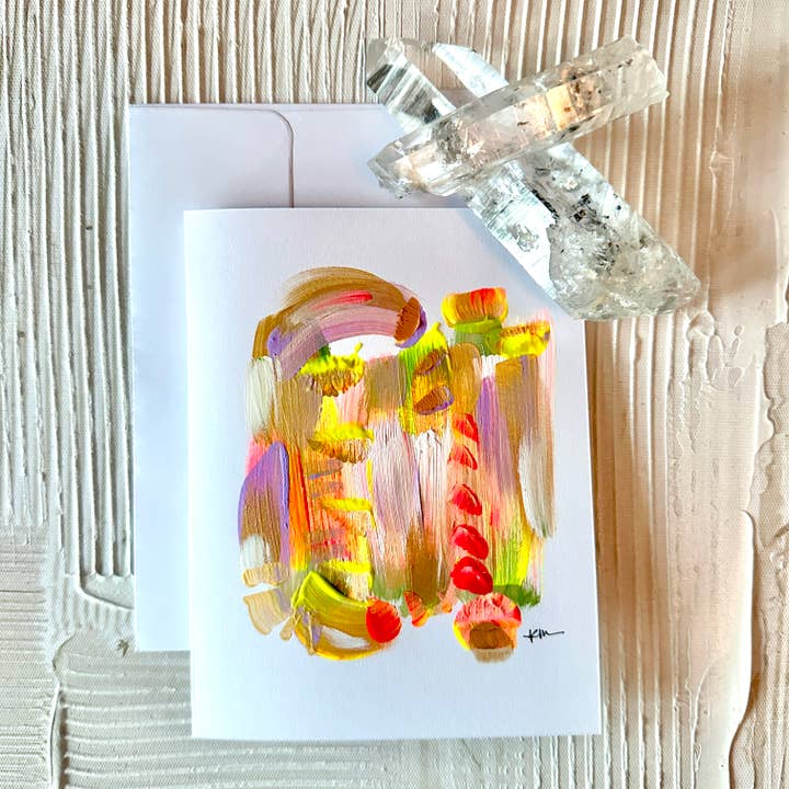 Tarjetas de arte moderno pintadas a mano - Neon Luxe No.13 para venta al por mayor de Quartz Row