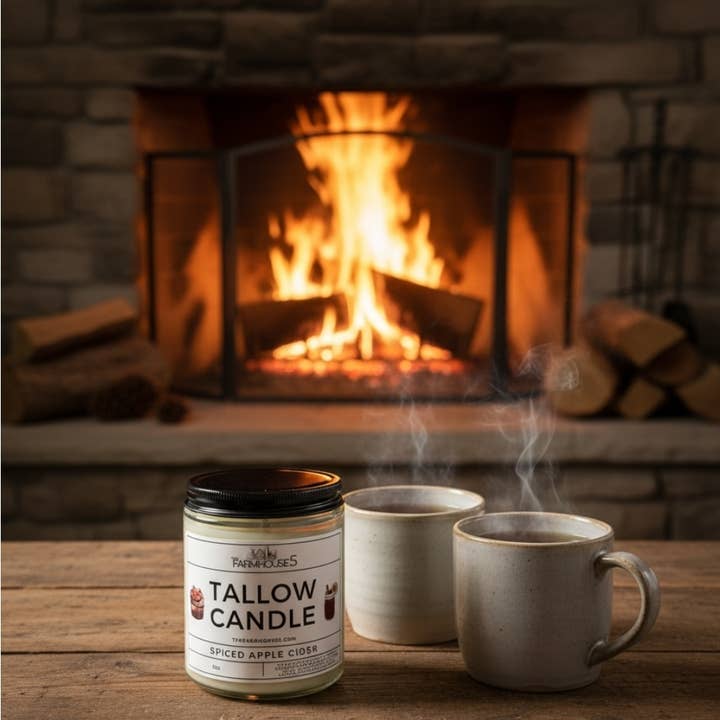 The Farmhouse5 - Wholesale Jar/Filled Candle - Seasonal Organic Tallow Candles1