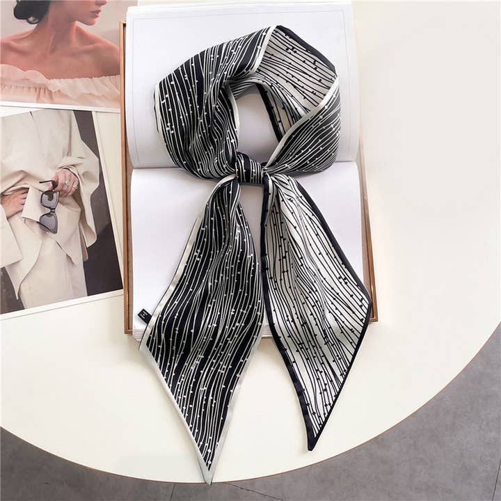 ACCITY - Wholesale Head Scarf - Women's - FASHIONABLE DOUBLE-LAYER RIBBON ANGLED HEAD SCARF_CWASC151526