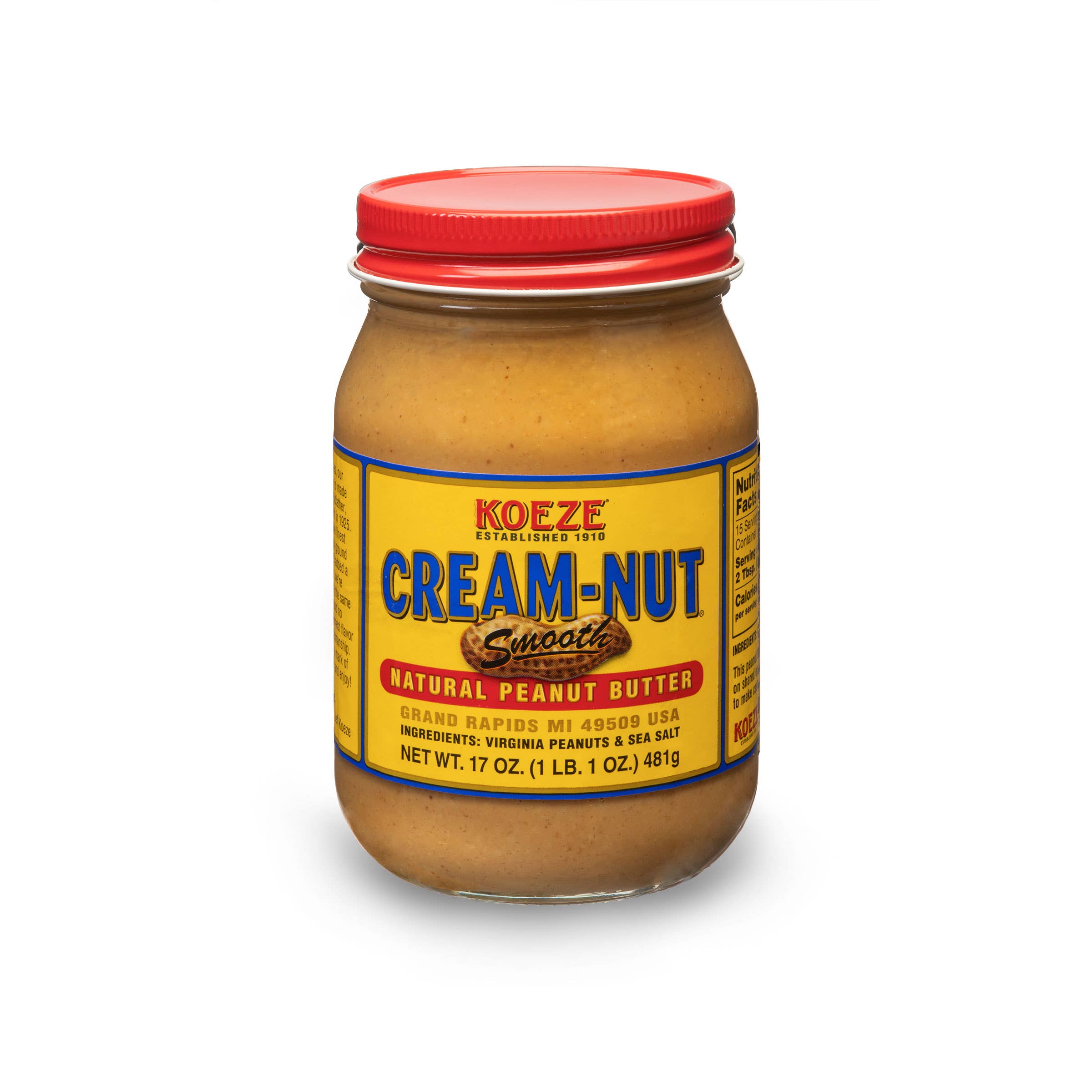 Koeze - Wholesale Nut Butter - Cream-Nut Natural Smooth Peanut Butter