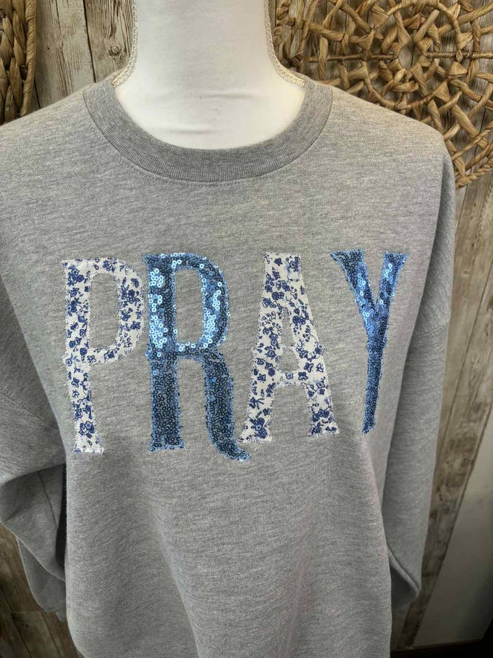 Oasis Wholesale Apparel - Wholesale T-Shirt - Women's - PRAY Floral Real Sequins Shirt0