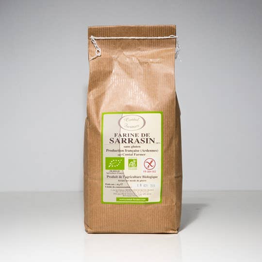 CONTAL FARMER - Vente Farine sans gluten - Farine de Sarrasin certifiée Bio et Sans-Gluten (1 kg)