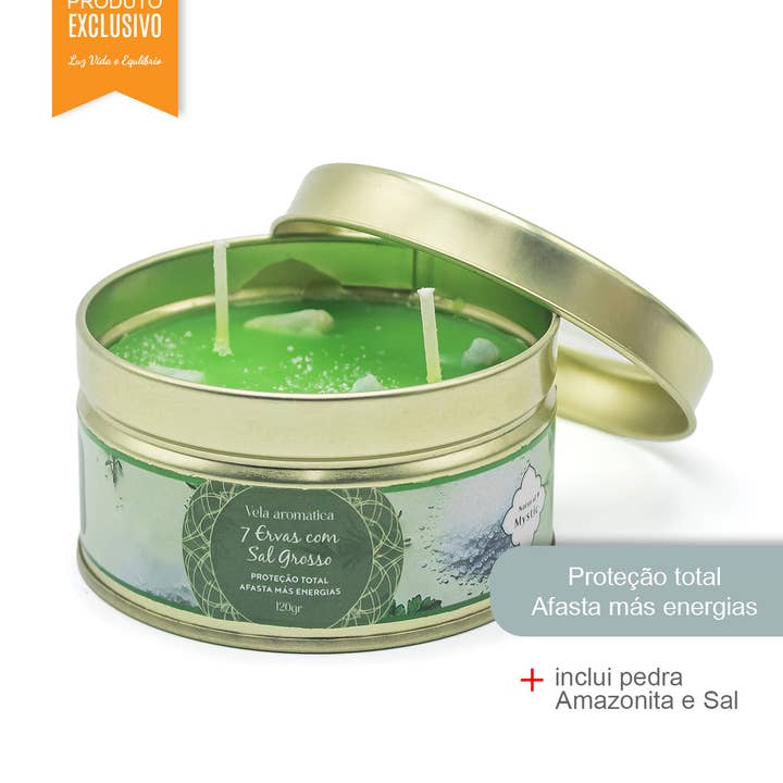 Vela Pedras Natural Mystic 7 Urter Groft Salt 120gr (6stk) for engroshandel hos Esoterica Arte