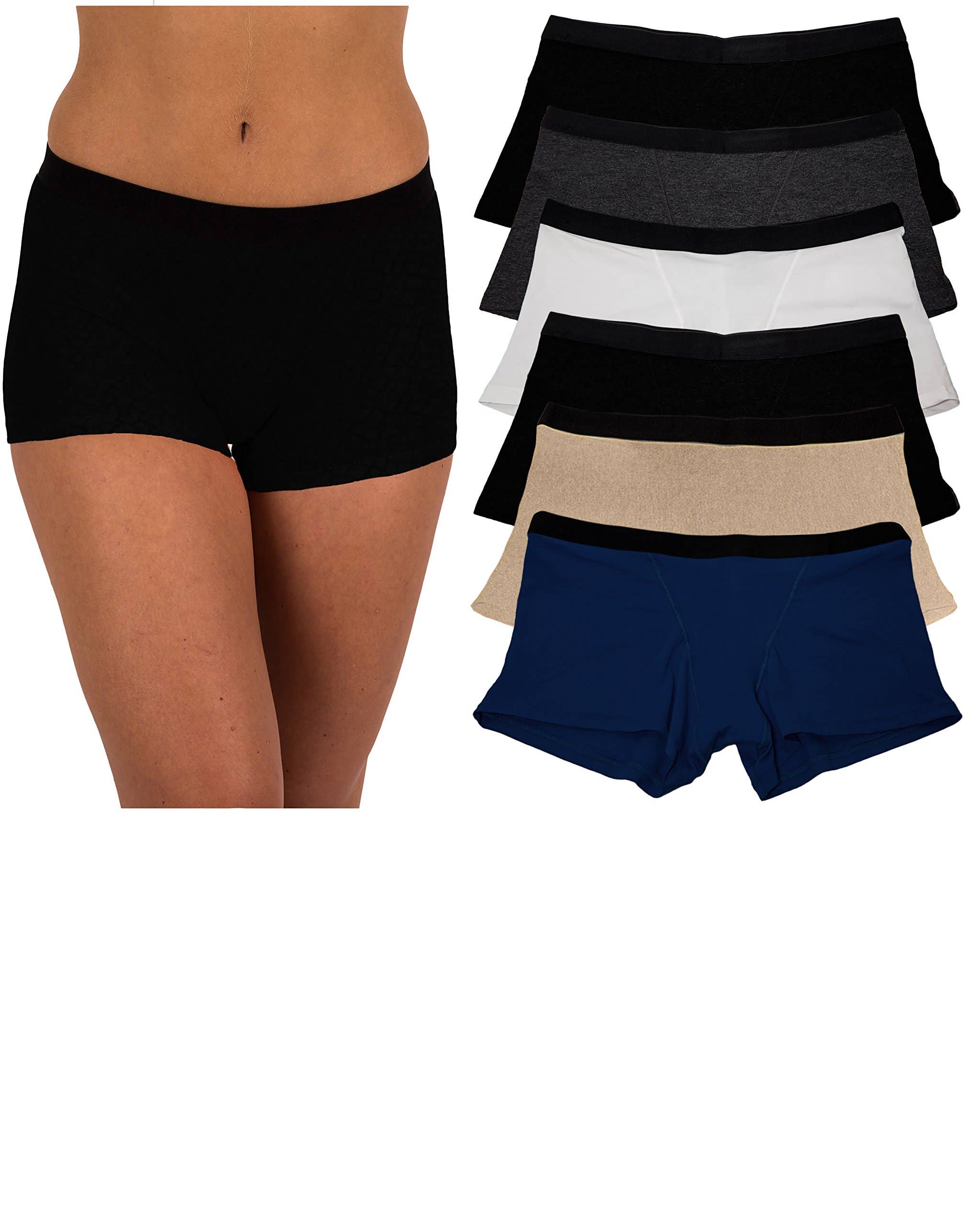 I-Wear Brands - Wholesale Ondergoed - Dames - 6-pack moderne korte boxerbroek voor dames6