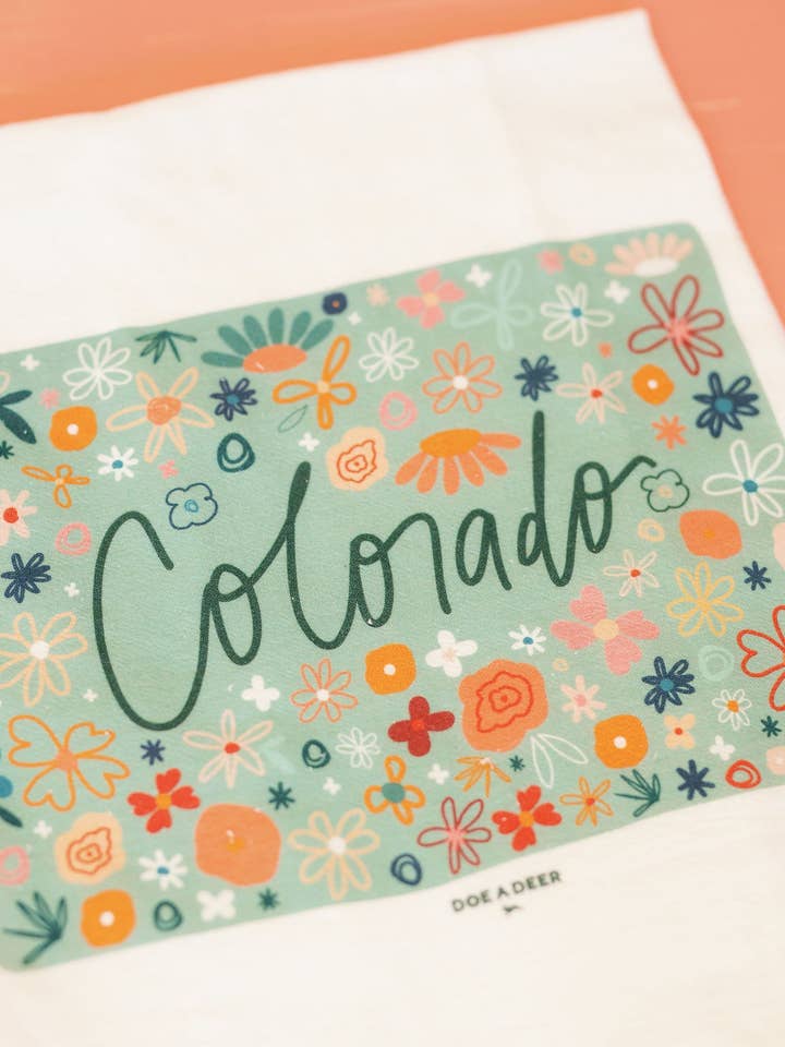 Colorado Floral Flour Sack Towel for wholesale by Doe A Deer