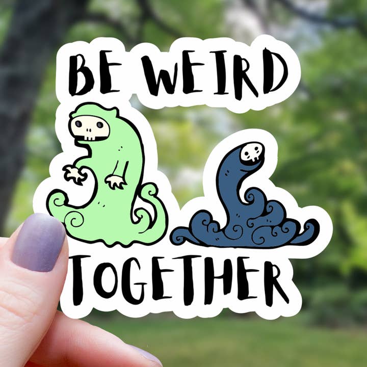 Be Weird Together Monster Paar Aufkleber — 7,6 für den Großhandel von Mimic Gaming Co