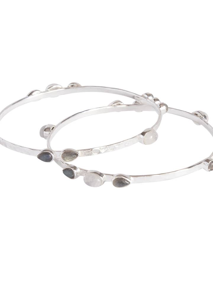 Forget Me Nots Bangle - Sterling Silver for wholesale by Nothing Jaded