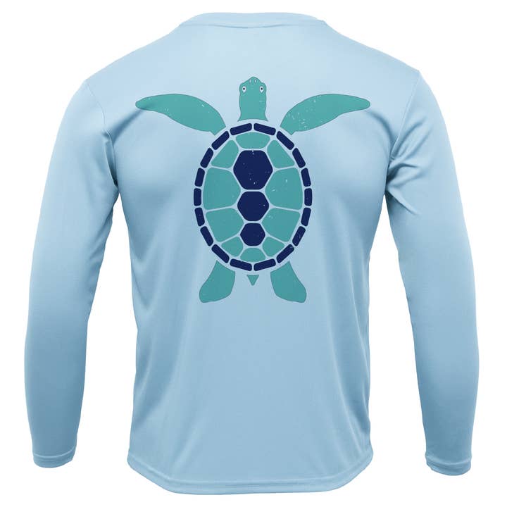 North Carolina Turtle Girl's Long Sleeve UPF 50+ Dry-Fit Shirt for wholesale by Saltwater Born