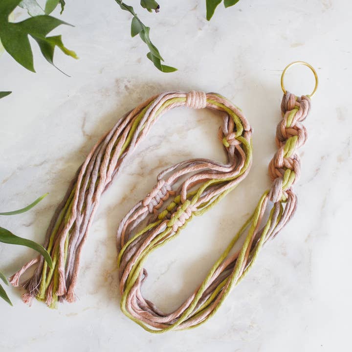 Modern Bo Studio – wholesale Hängande kruka – Chunky Twist Växtampel - Flerfärgad2