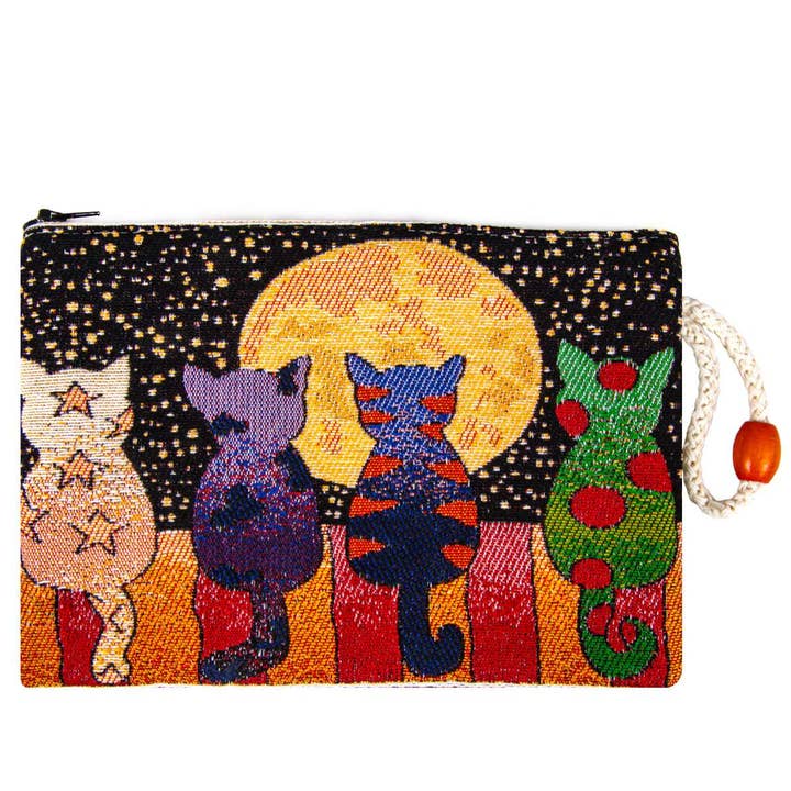 CRETE TRADING INC - Wholesale Wallet - Women's - Authentic Tapestry Cat Pattern Wallet
