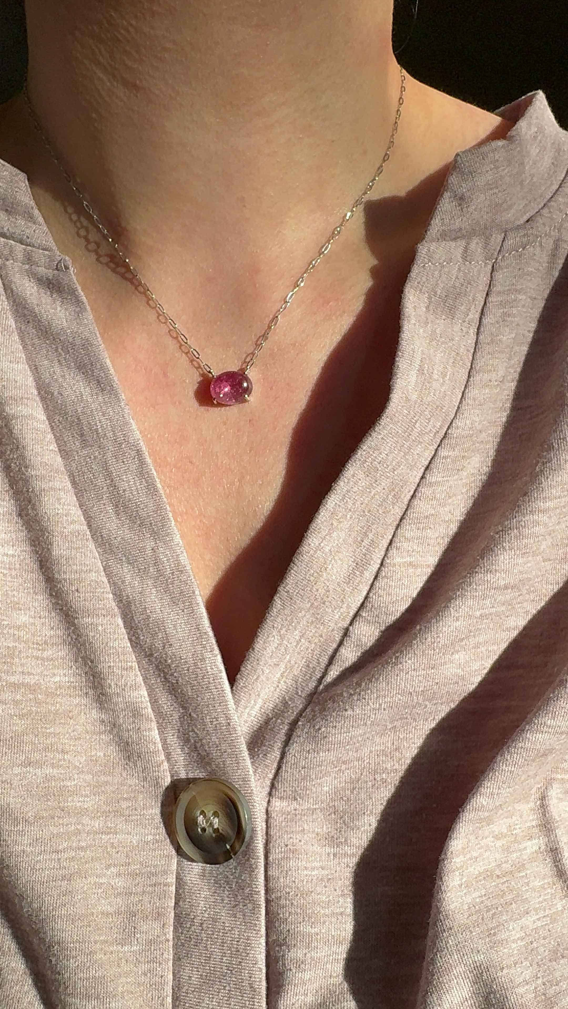 Kimiya Designs - Wholesale Pendant/Charm Necklace - Solitaire Oval Tourmaline Necklace9