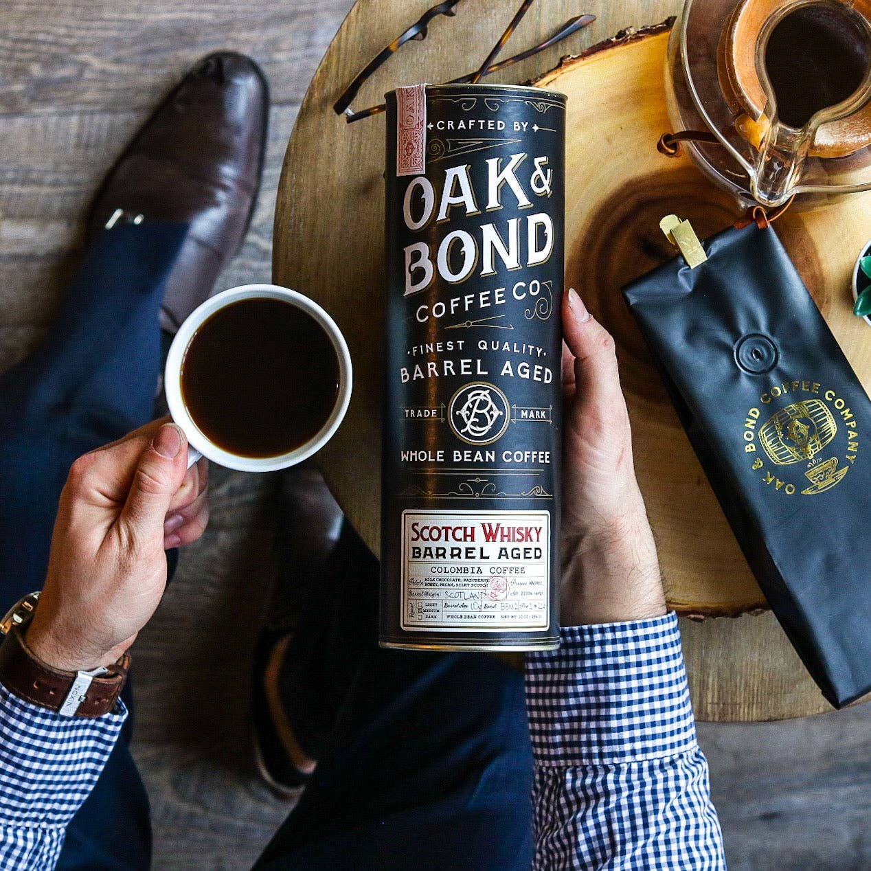 Oak and Bond Coffee Co. - Vente Grains de café - Café vieilli en fût de whisky écossais7