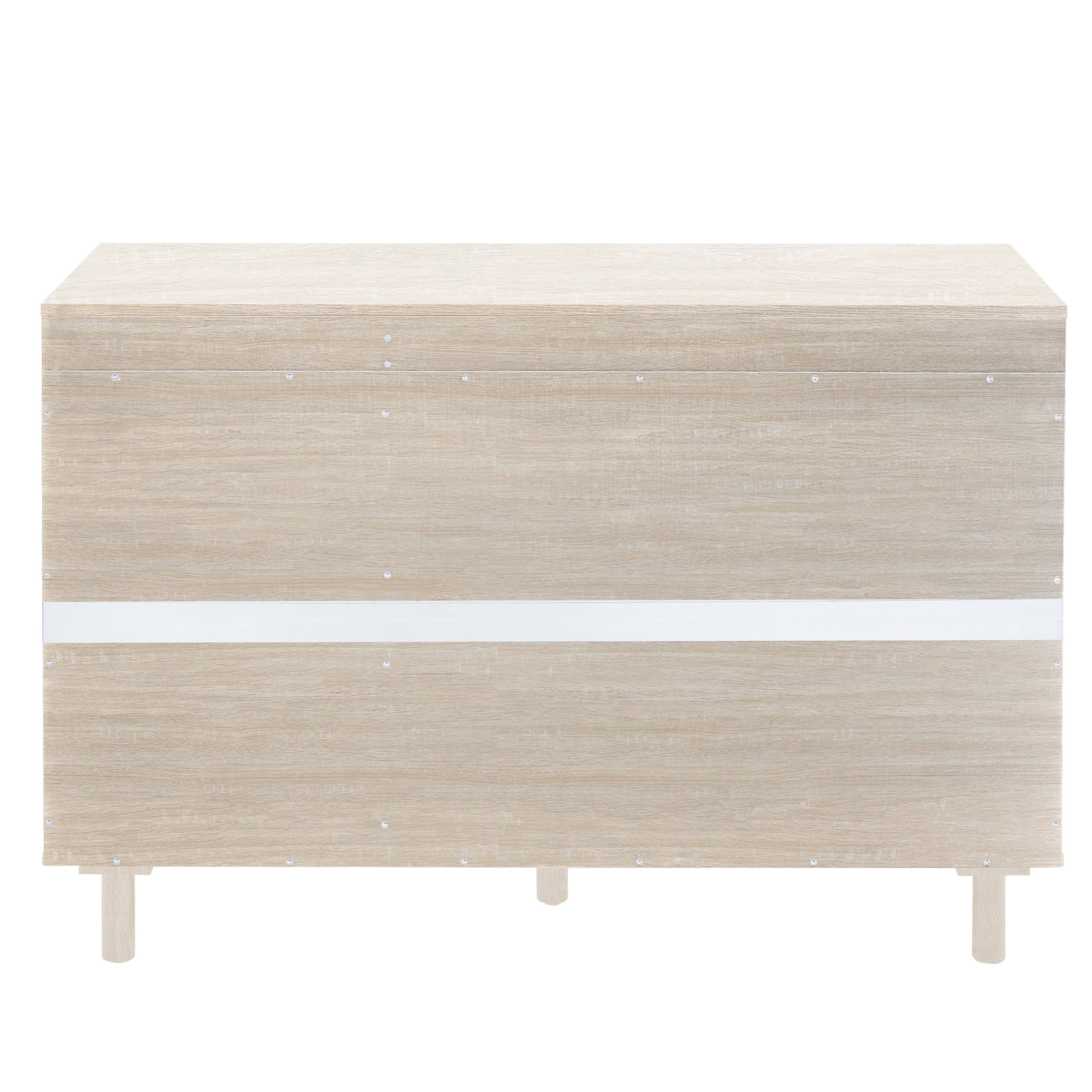 Orange County Decor - Wholesale Cabinet - 2 Door 3 Drawer Cabinet, Suitable For Bedroom, Living Room, Study Natural Mdf12