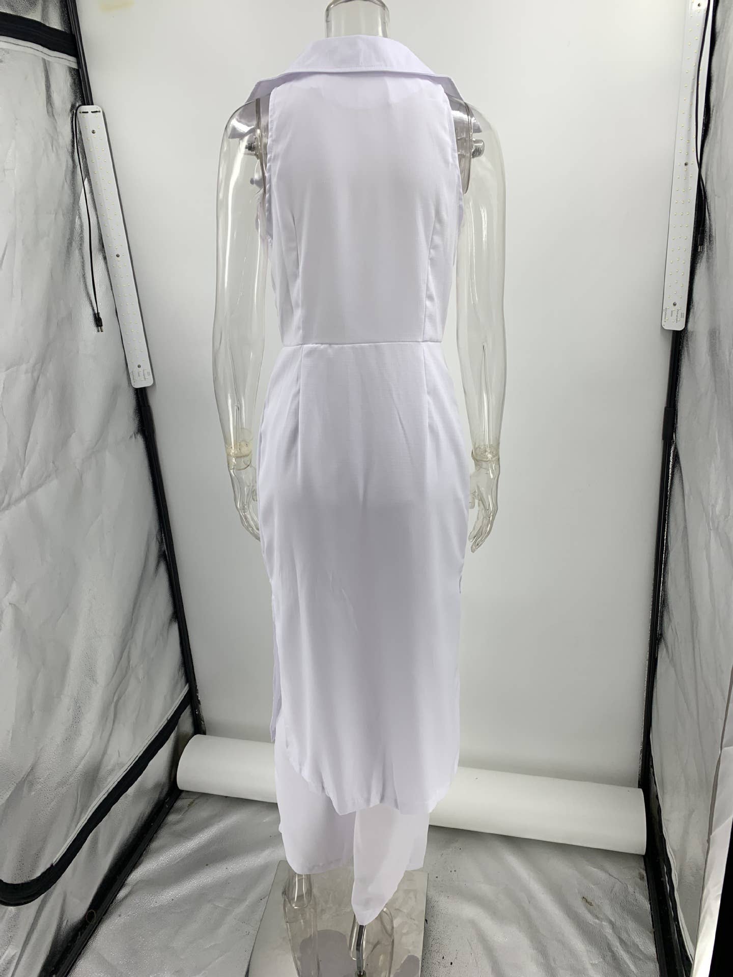 Sleeveless White Lapel Blazer and Pants Two-Piece Set JRM136 for wholesale on Faire4