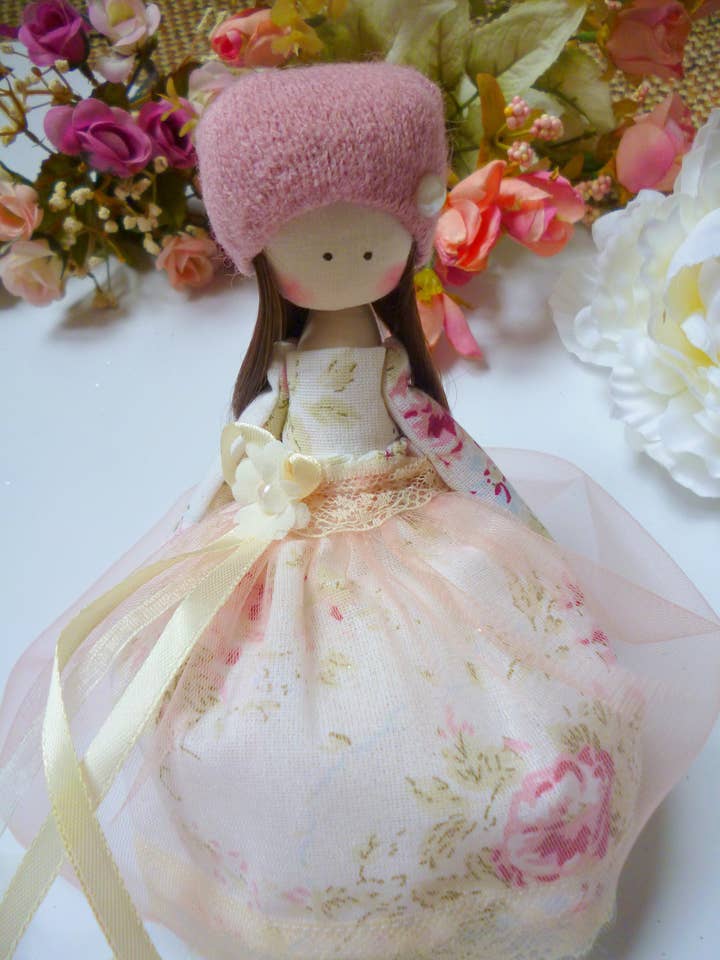 Handmade Shabby Chic Ballerina Rag Doll for Girls for wholesale by ChernikovaNataliya