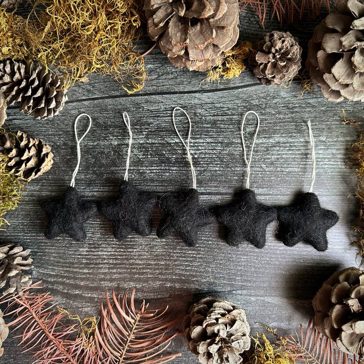 House of Moss - Wholesale Ornament - Felted Wool Star Ornament