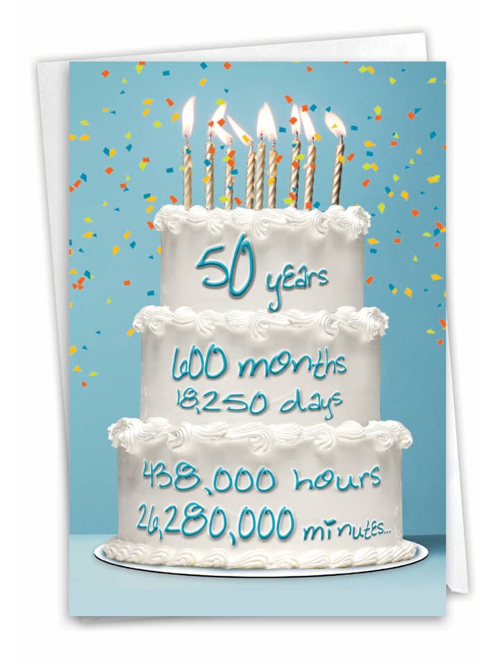 Verjaardagskaart - 50 jaar tijd telling voor wholesale door NobleWorks