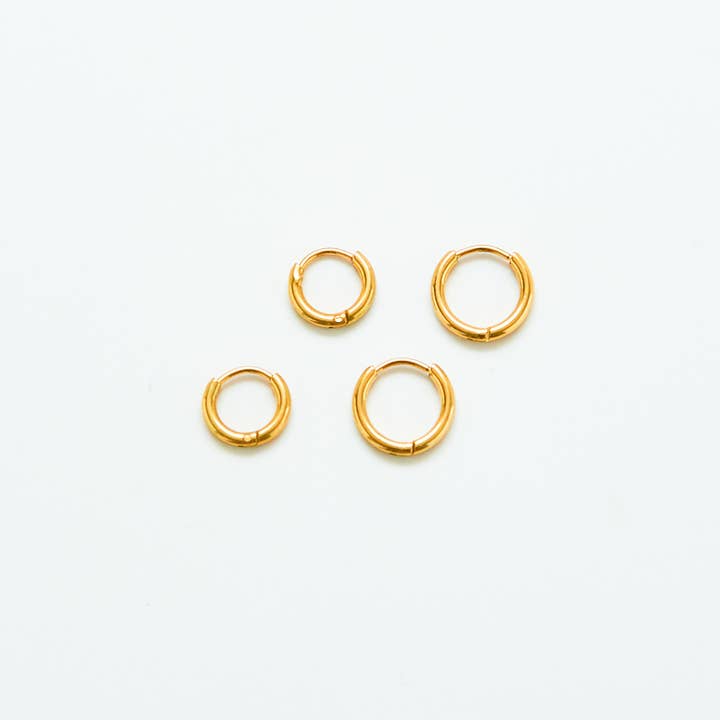 Gold Double Pack - Mini Huggie Hoop Earrings (2-Pack) Christmas 2025 Gift for wholesale by Admiral Row Jewelry