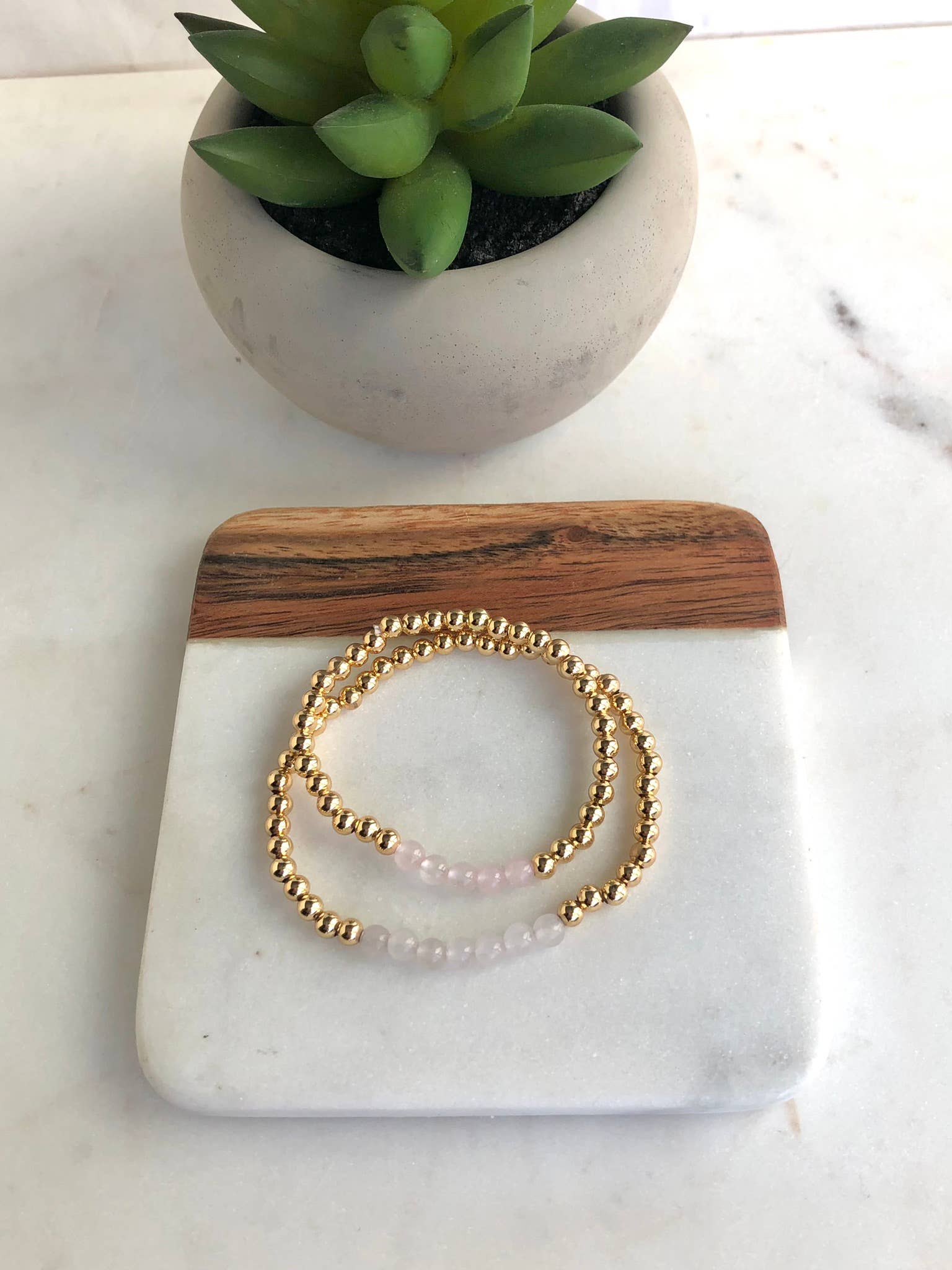 Simply Stated NY - Venta al por mayor Juegos de joyas - Set de pulseras a juego de madre e hija con piedras preciosas y oro9