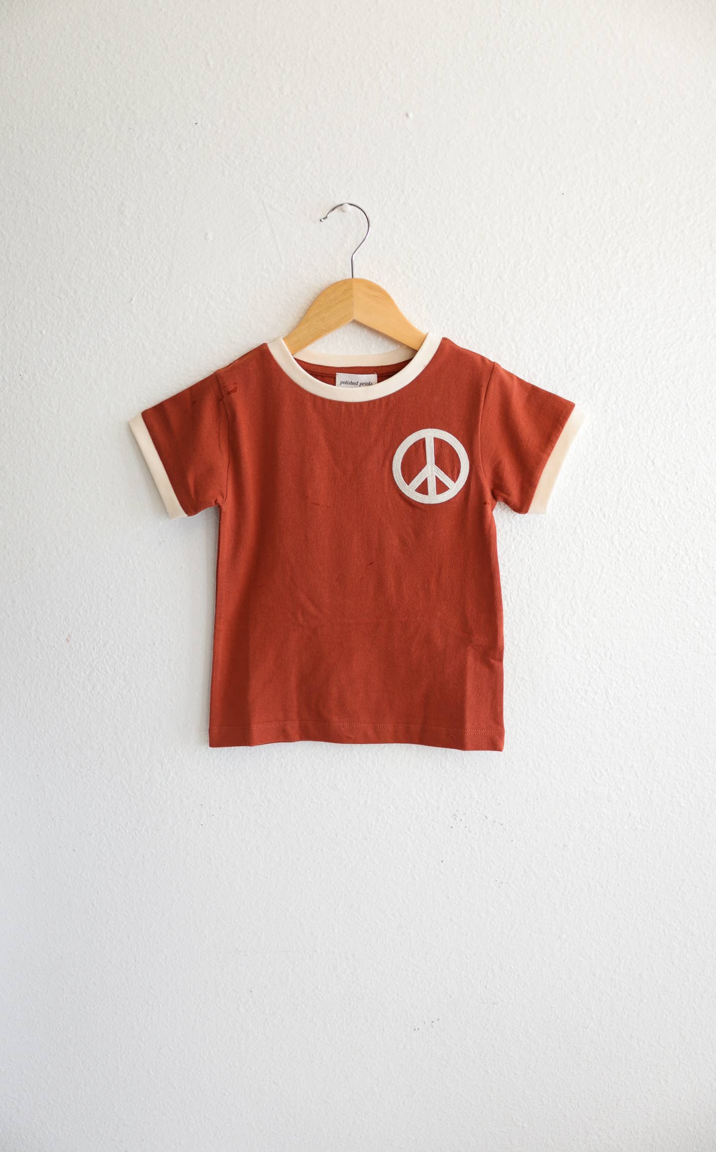 Polished Prints – T-shirt - Crianças por atacado – Peace Ringer, T-shirt gráfica, Roupa de criança neutra,2