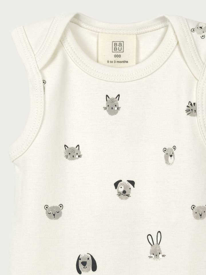 Babu - Vendita all'ingrosso Tutina (senza piedini) - Neonati - Body singolo - Amici delle impronte digitali2