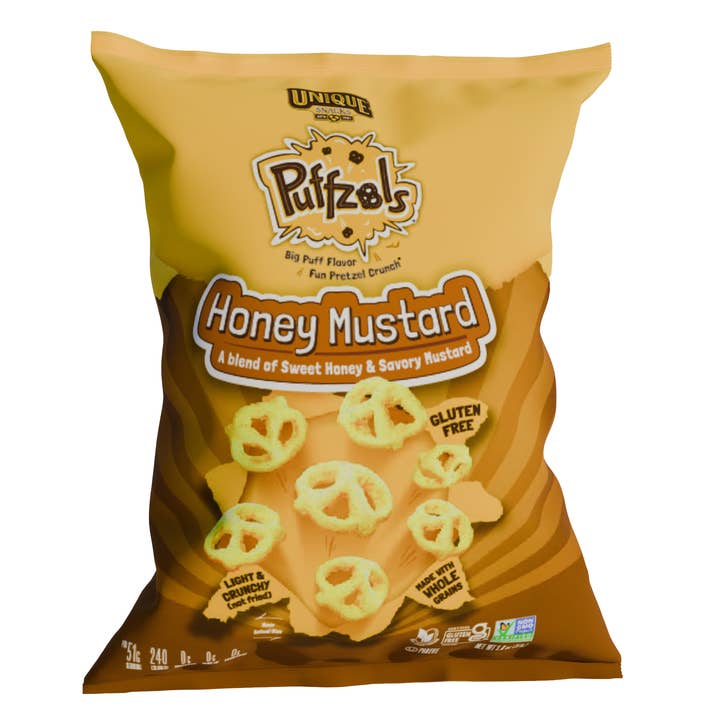 32 - 1.8oz Puffzels Honey Mustard for wholesale by Unique Snacks