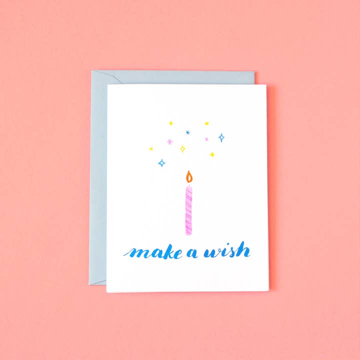 REMOVED BRAND - Wholesale Birthday Card - Make a Wish Card