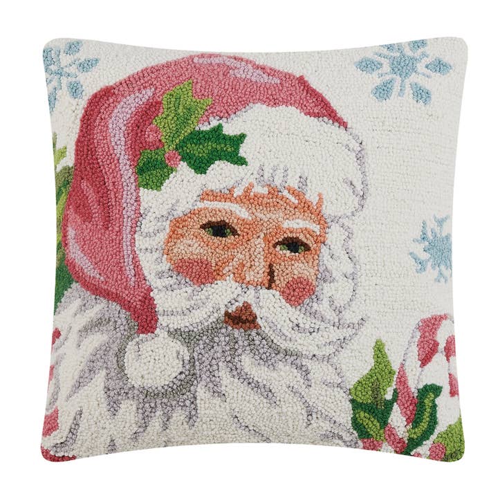 Peking Handicraft - Wholesale Throw/Decorative Pillow - Santa White Hook Pillow
