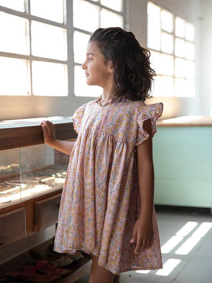 Sanjana roze kinderjurk voor wholesale door Sanjanaandme