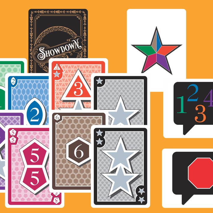 Enginuity Games - Wholesale Card Game - Showdown Card Game, display of 123