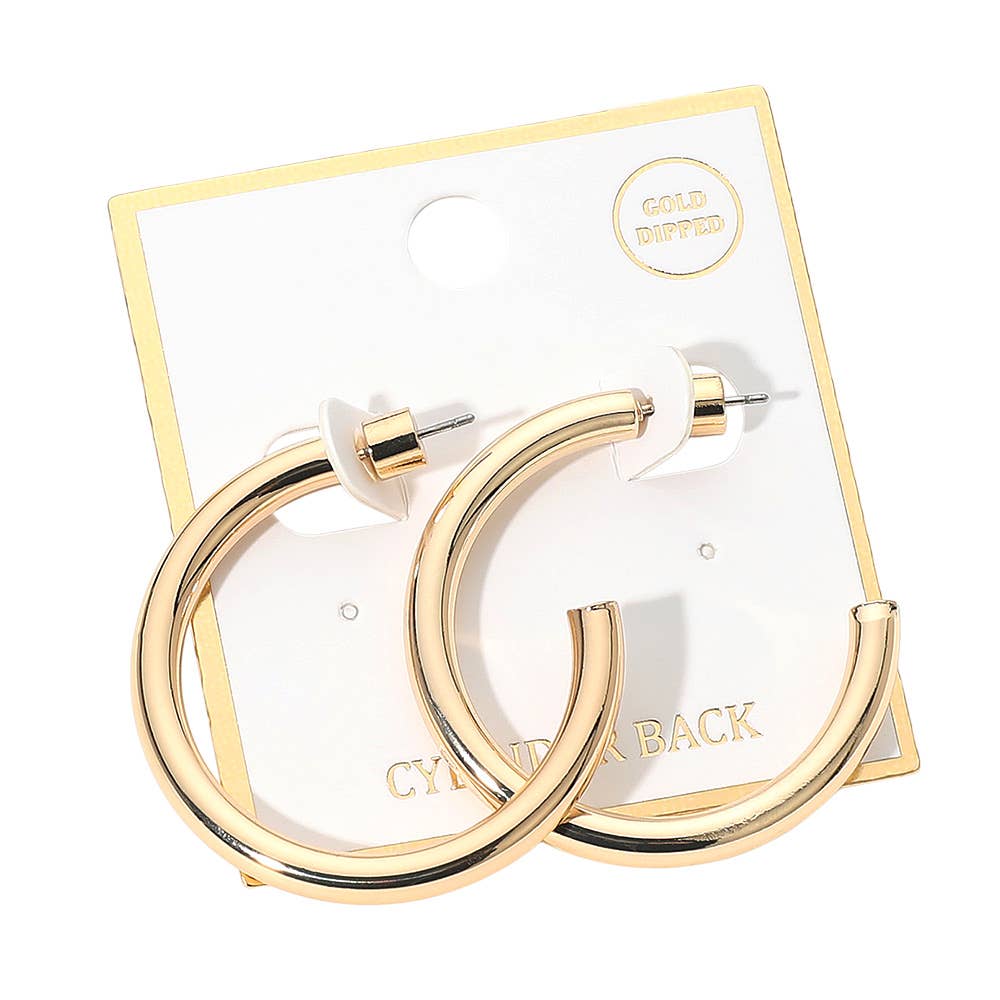 Sensibling Corp. - Venta al por mayor Pendientes de aro - Pendientes de Aro Abiertos Audaces Chapados en Oro2