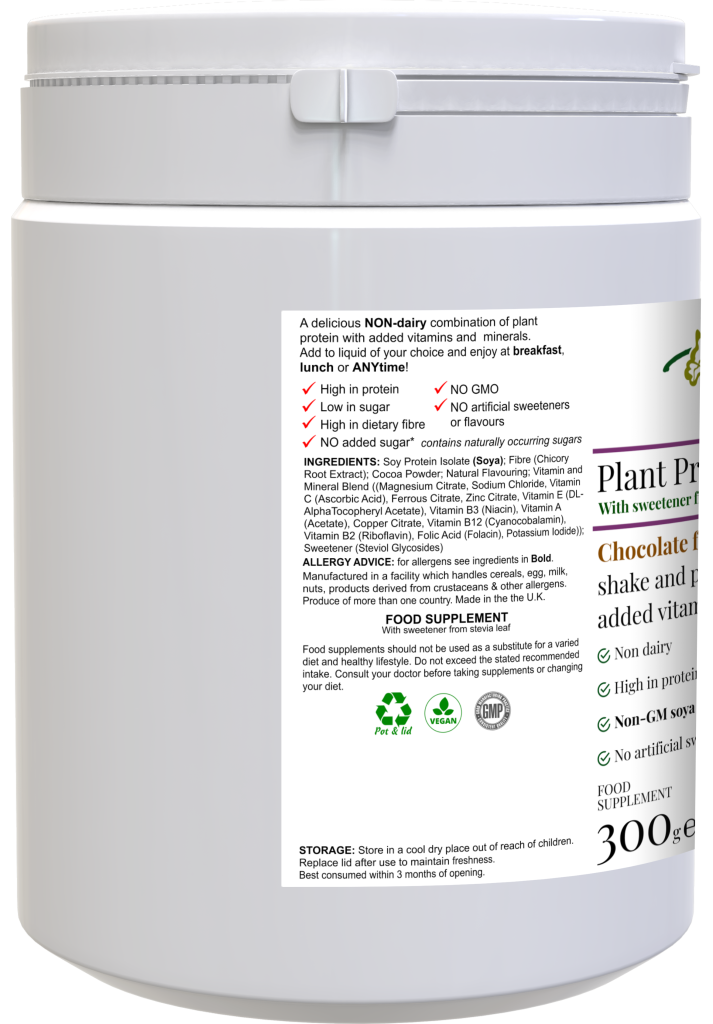 Dochsa Ltd – wholesale Protein/superfood powder – Plant Protein Fuel Powder Chocolate 300g (10.58oz) - Shake2