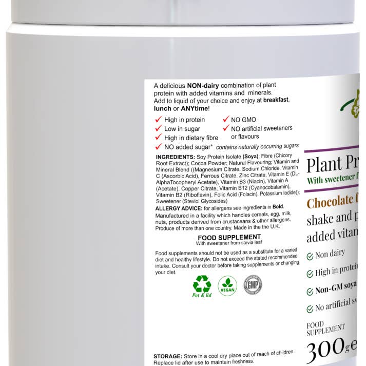 Dochsa Ltd – wholesale Protein/superfood powder – Plant Protein Fuel Powder Chocolate 300g (10.58oz) - Shake2