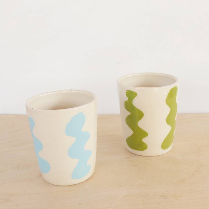 Nightshift Ceramics - Wholesale Drinking Glass/Cup - Ceramic Squiggle Tumbler