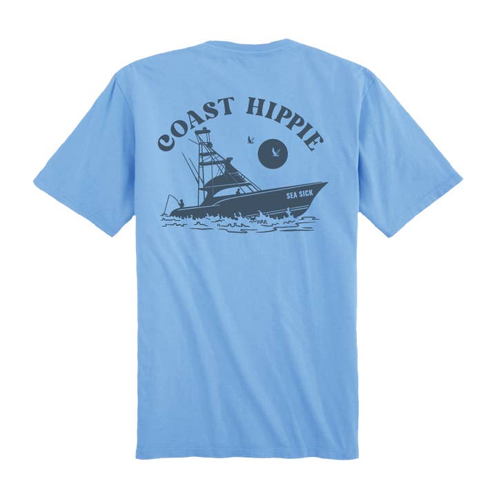 Coast Hippie - Wholesale Screen Printed T-Shirt - Unisex - Big Boat Unisex Short Sleeve T-Shirt In 100% Cotton0