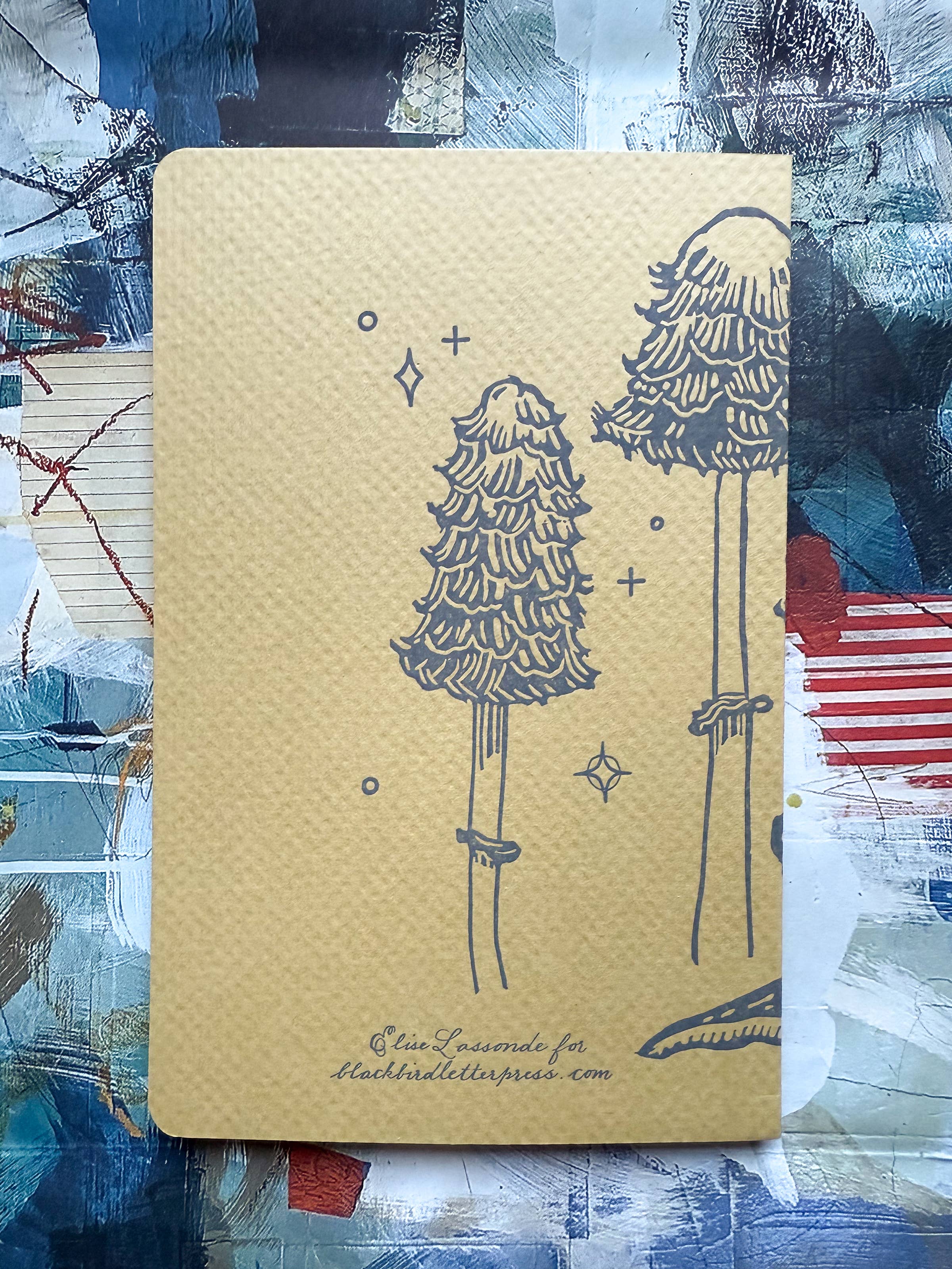 Blackbird Letterpress – wholesale Notebook – Snail and mushrooms large notebook3