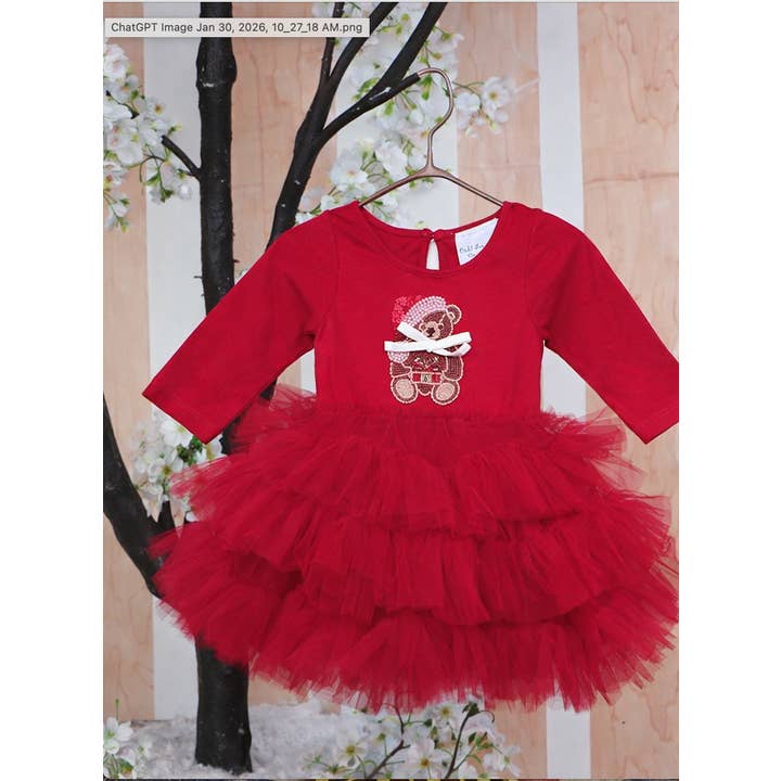 Santa Teddy Baby Onesie for wholesale by Ooh! La, La! Couture
