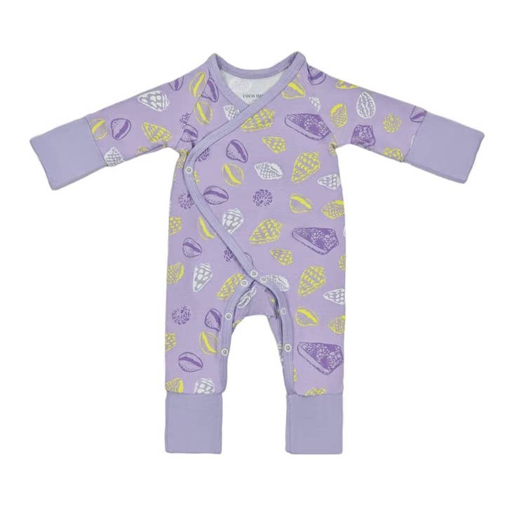 Shell Pop Bamboo Newborn Coverall for wholesale by Coco Moon