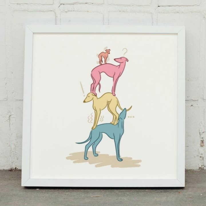 Totem Noodles | 8x8" Print for wholesale by Noodle Horse Doodles